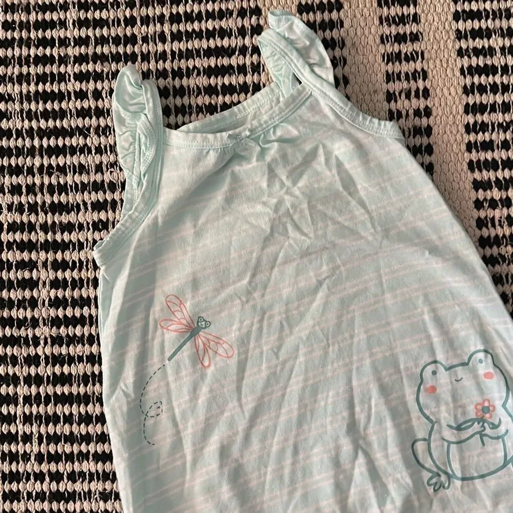 Carters size 18M baby Girl light blue Romper